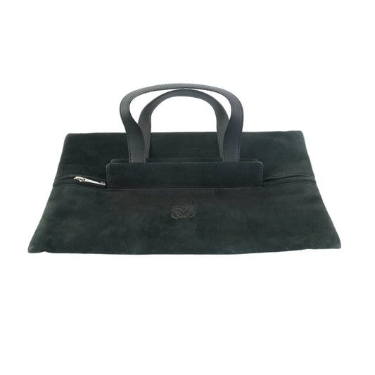 Loewe Suede anagram Black handbag SHW