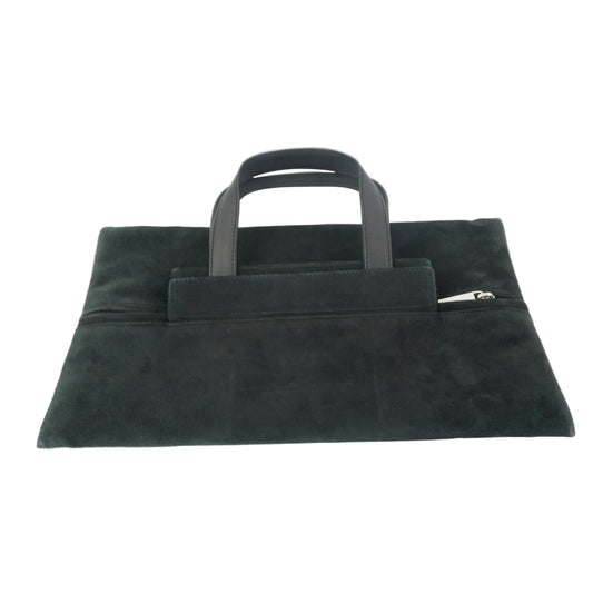 Loewe Suede anagram Black handbag SHW