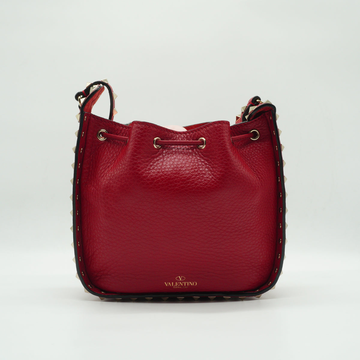 Valentino	Rockstud Tote Bag Red GHW Small