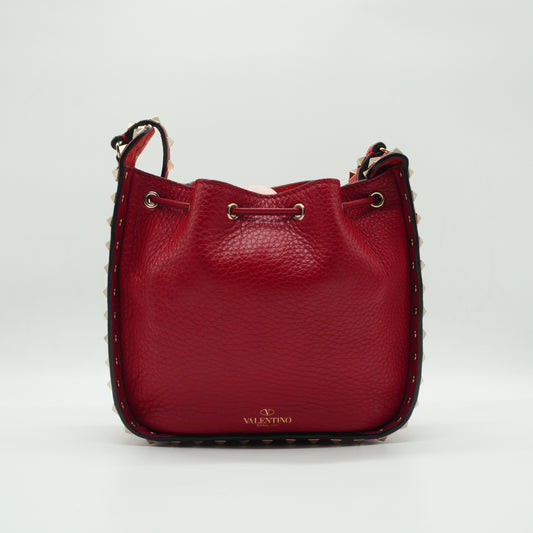 Valentino	Rockstud Tote Bag Red GHW Small