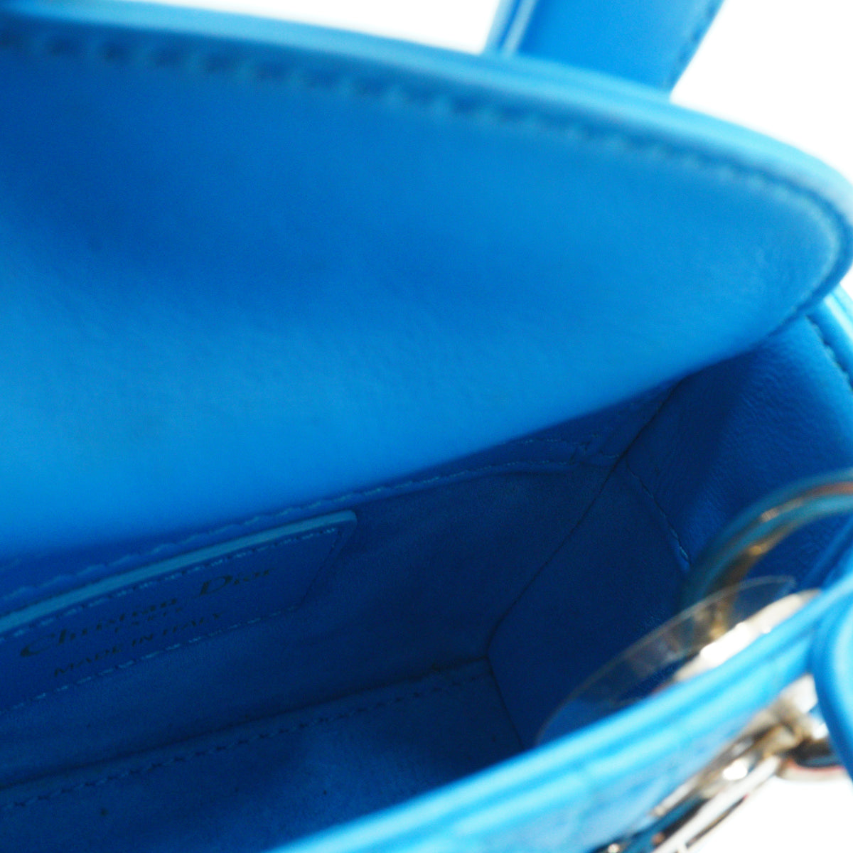Dior Lady Dior Mini Blue SHW