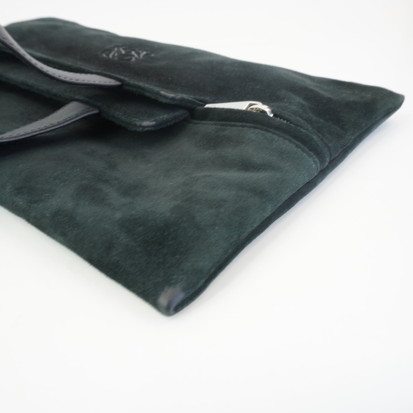 Loewe Suede anagram Black handbag SHW