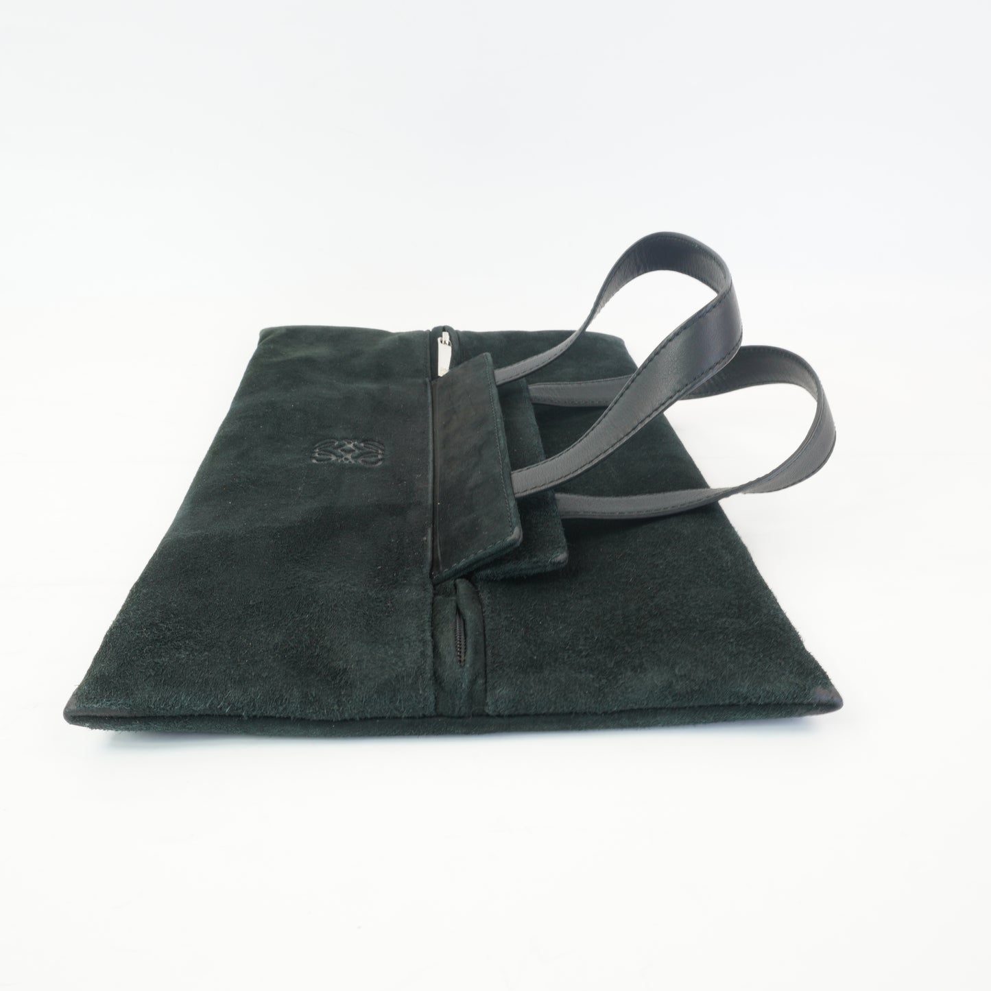 Loewe Suede anagram Black handbag SHW