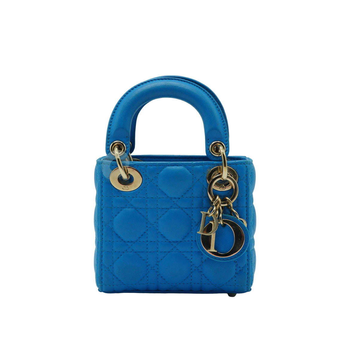 Dior Lady Dior Mini Blue SHW