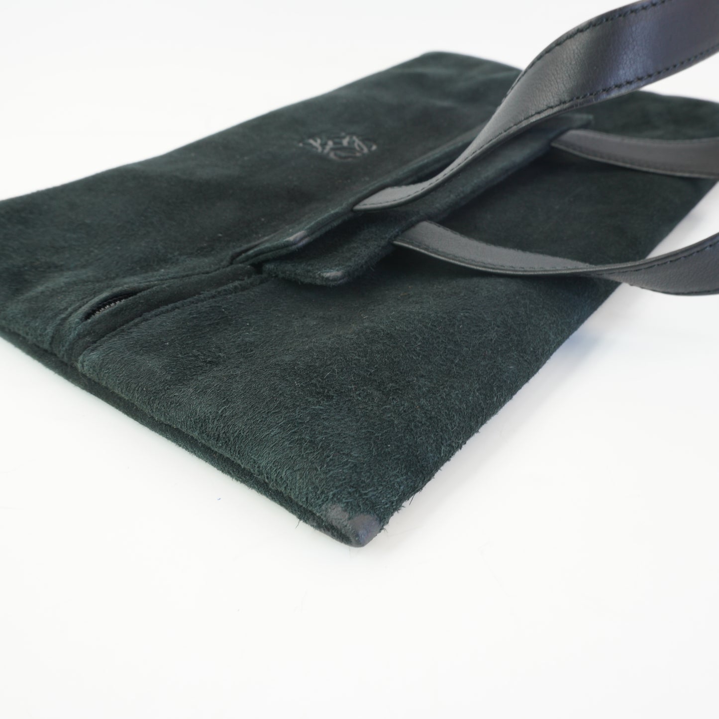 Loewe Suede anagram Black handbag SHW