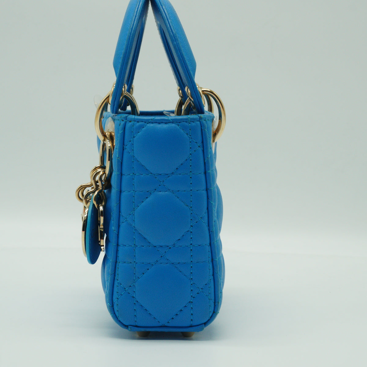 Dior Lady Dior Mini Blue SHW