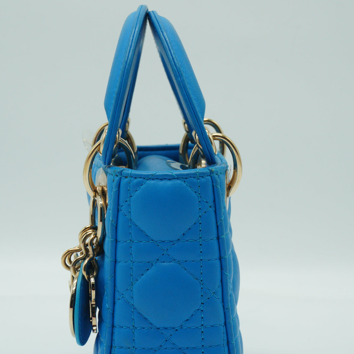 Dior Lady Dior Mini Blue SHW