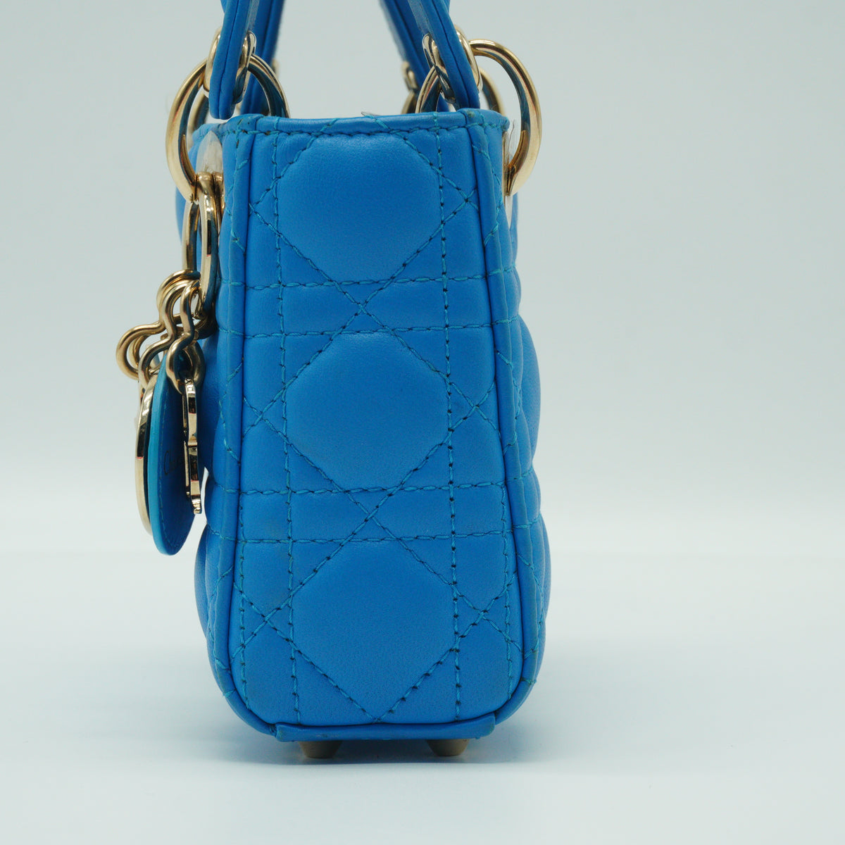 Dior Lady Dior Mini Blue SHW
