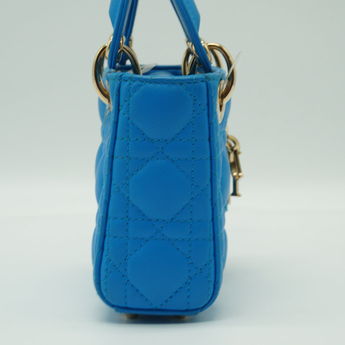 Dior Lady Dior Mini Blue SHW