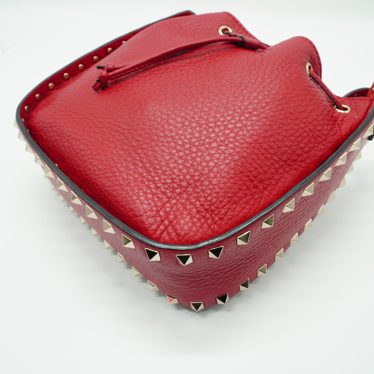 Valentino	Rockstud Tote Bag Red GHW Small