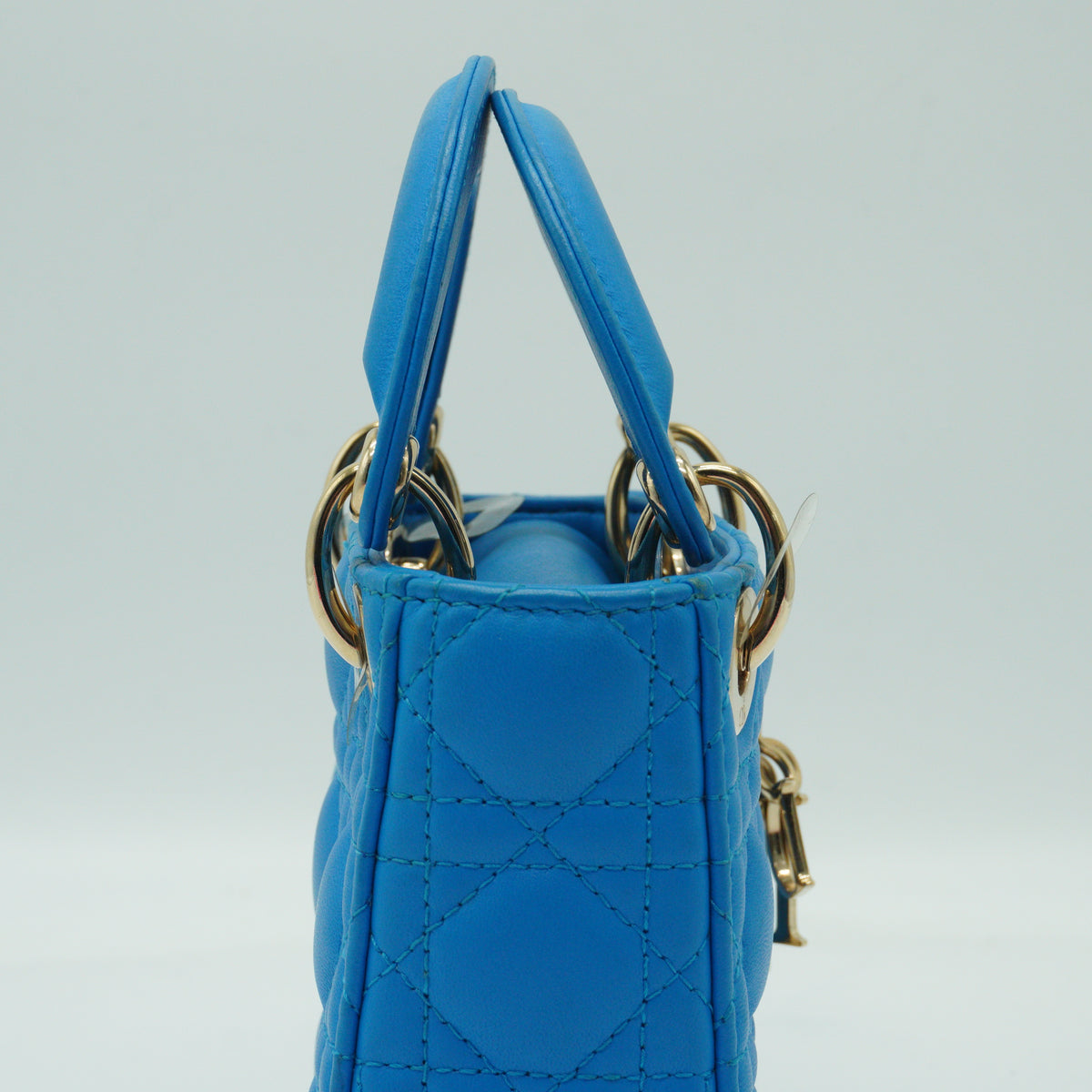 Dior Lady Dior Mini Blue SHW