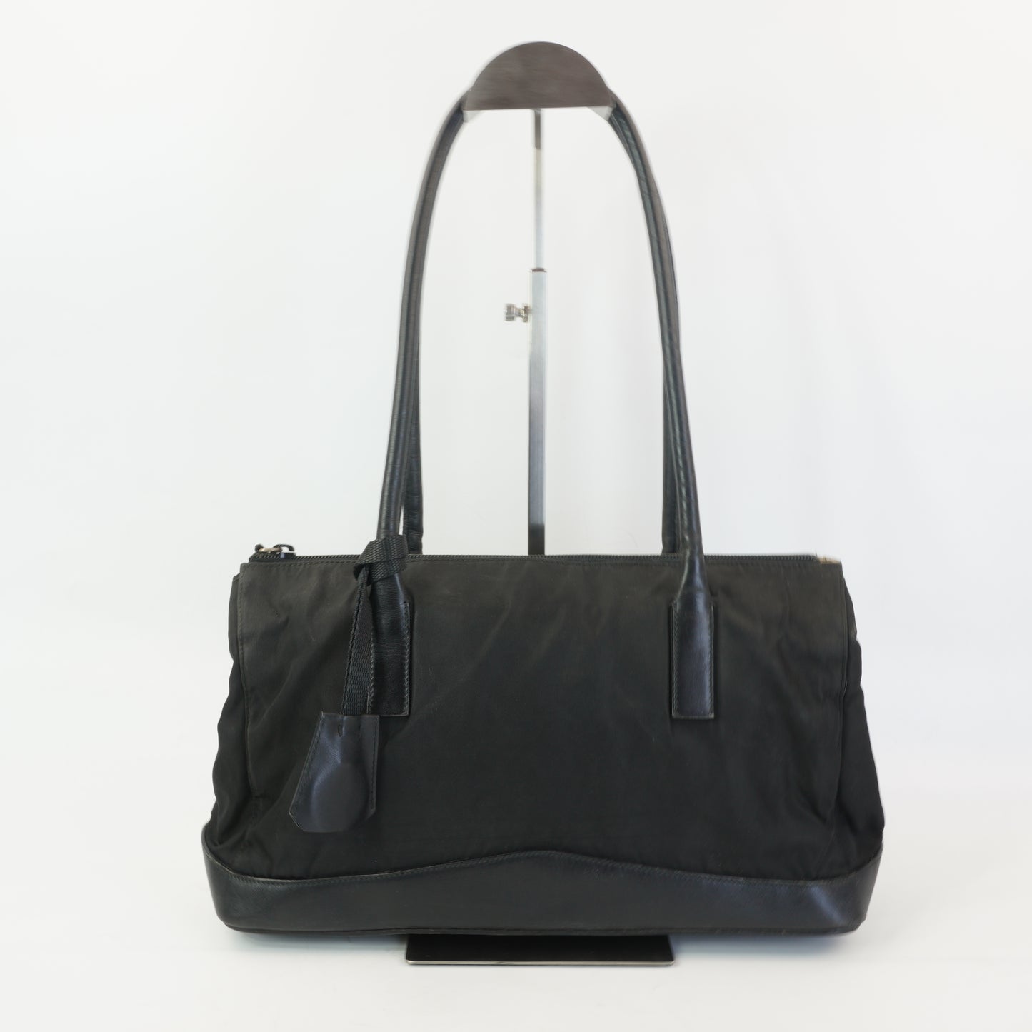 Prada Calf trimmed tessuto shoulder bag SHW Medium