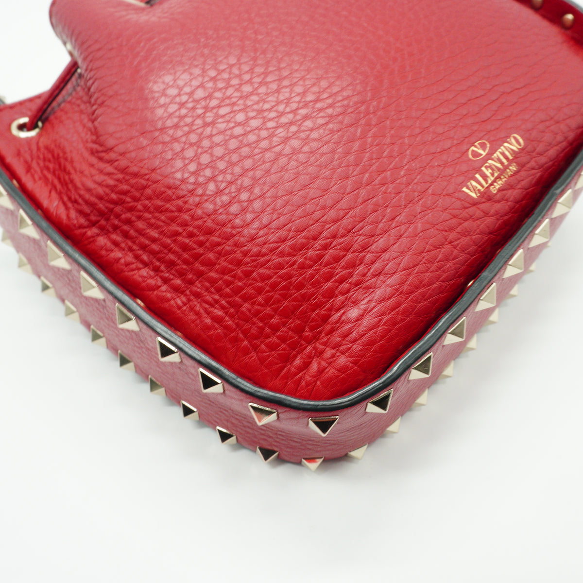 Valentino	Rockstud Tote Bag Red GHW Small