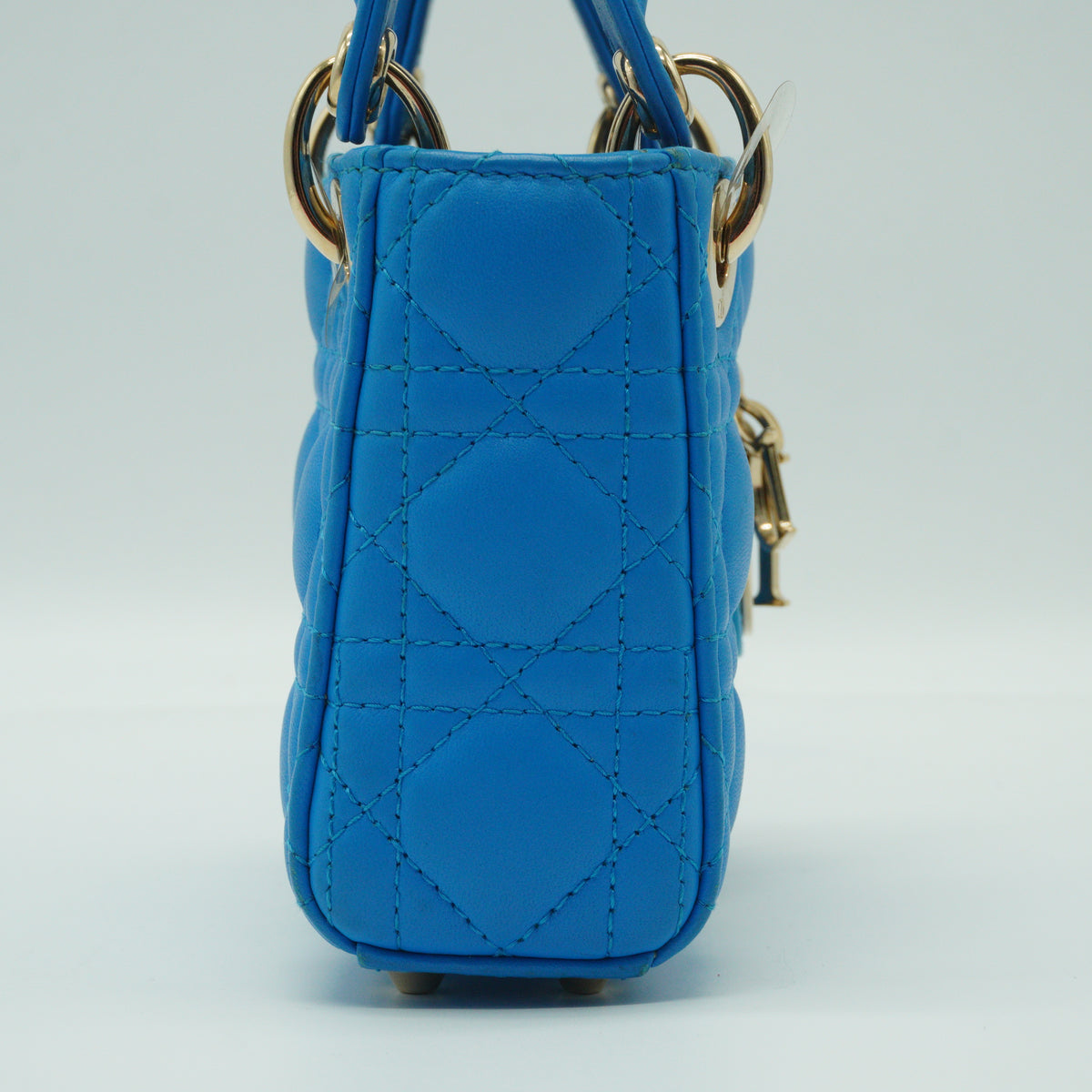 Dior Lady Dior Mini Blue SHW