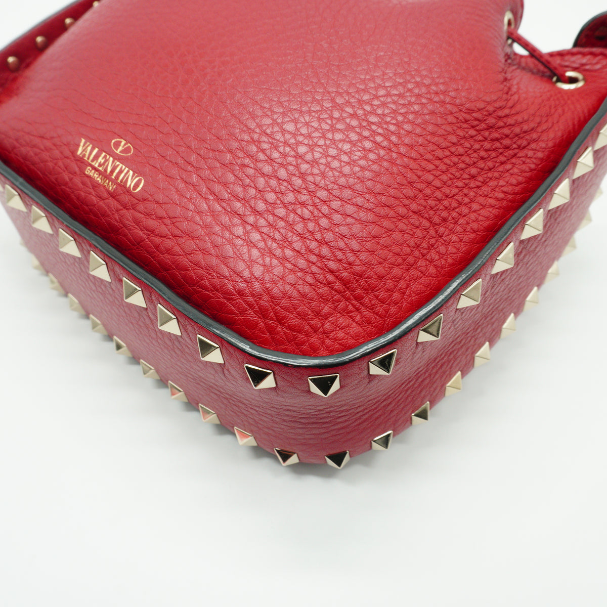 Valentino	Rockstud Tote Bag Red GHW Small