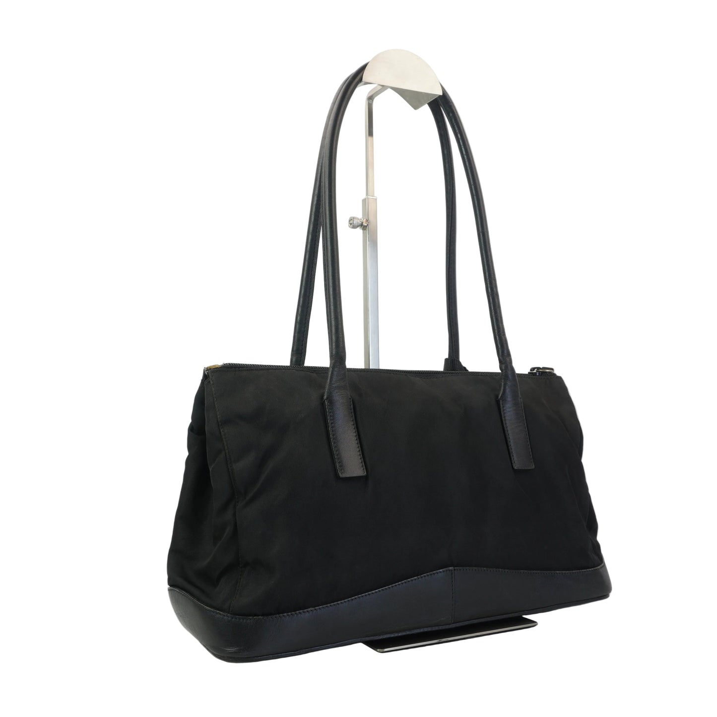 Prada Calf trimmed tessuto shoulder bag SHW Medium