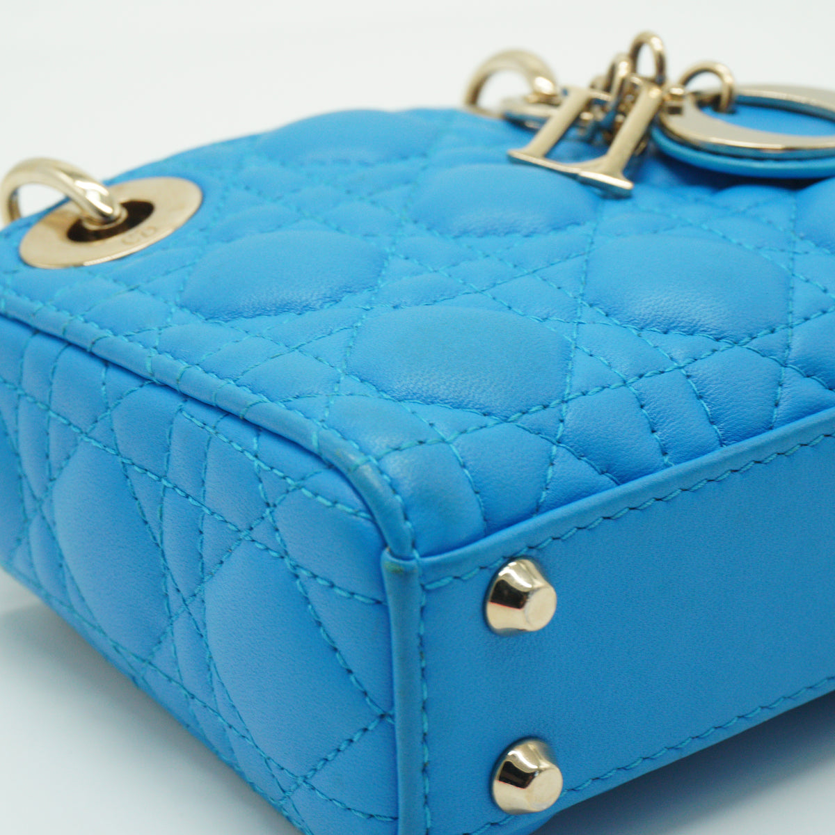 Dior Lady Dior Mini Blue SHW