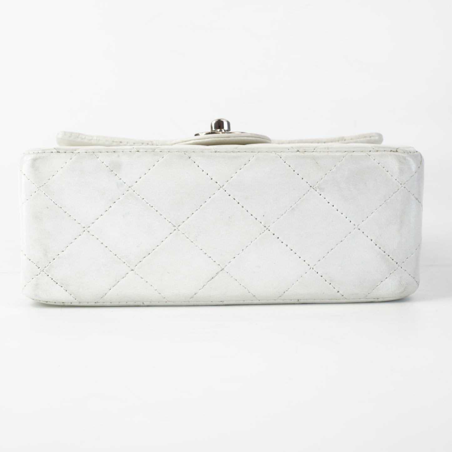 Chanel Light Grey Quilted Lambskin
