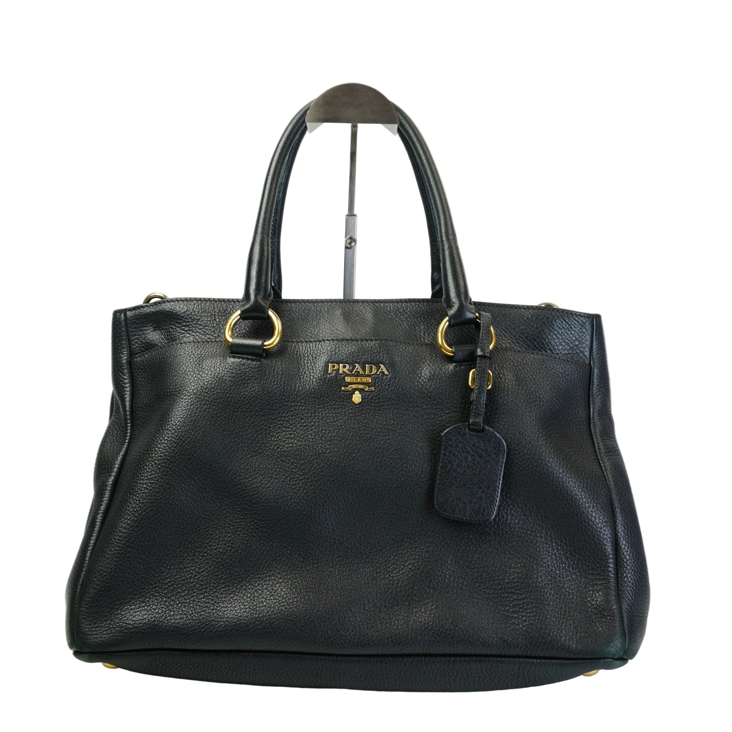 Prada	Vitello Daino Calfskin Leather Shopping Tote Handbag Large GHW