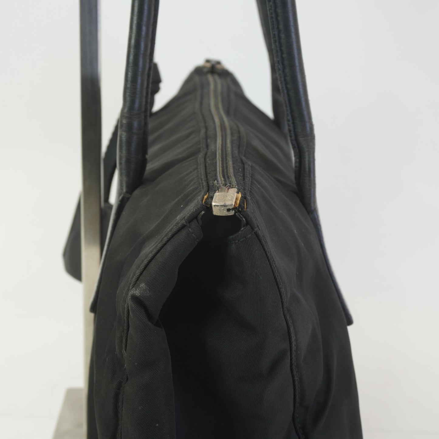Prada Calf trimmed tessuto shoulder bag SHW Medium