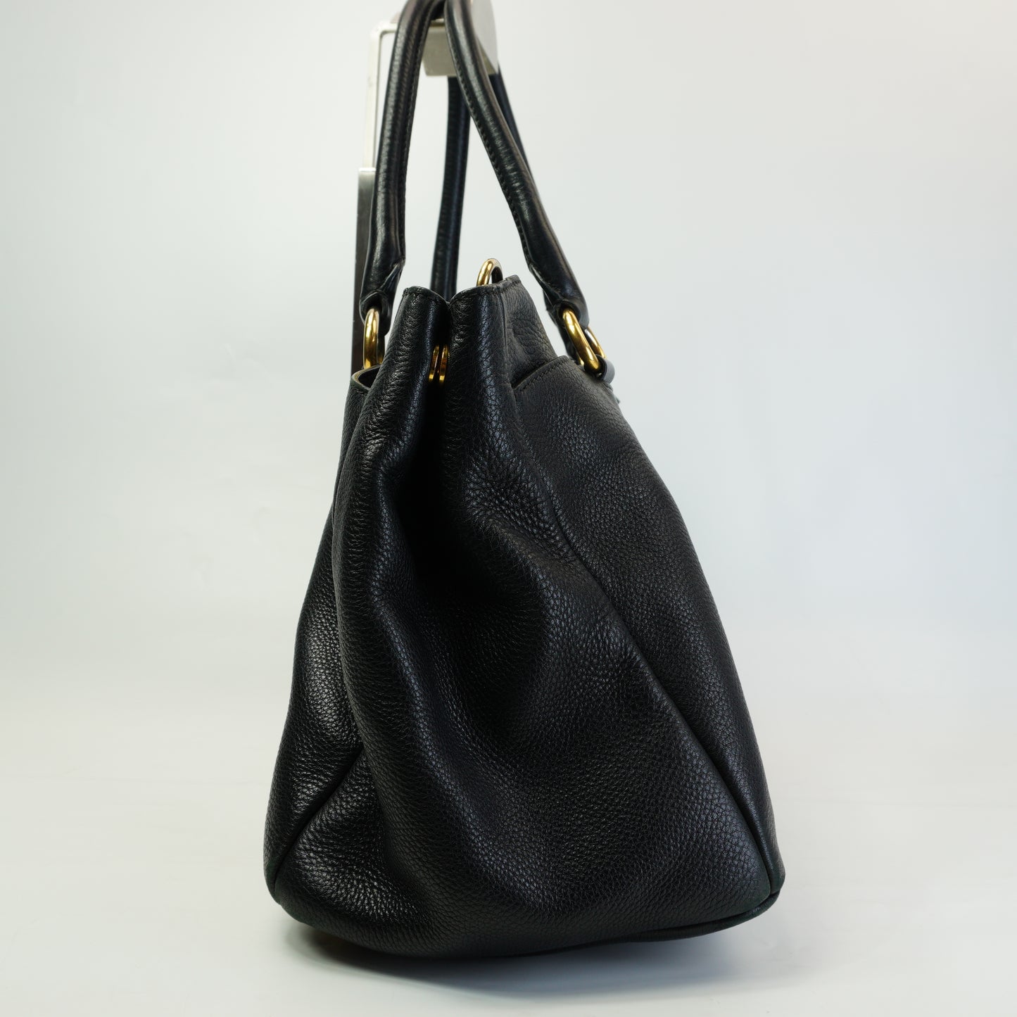 Prada	Vitello Daino Calfskin Leather Shopping Tote Handbag Large GHW