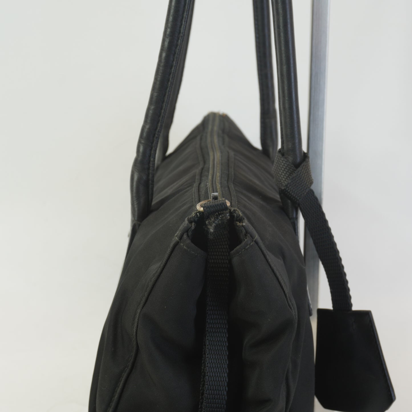 Prada Calf trimmed tessuto shoulder bag SHW Medium