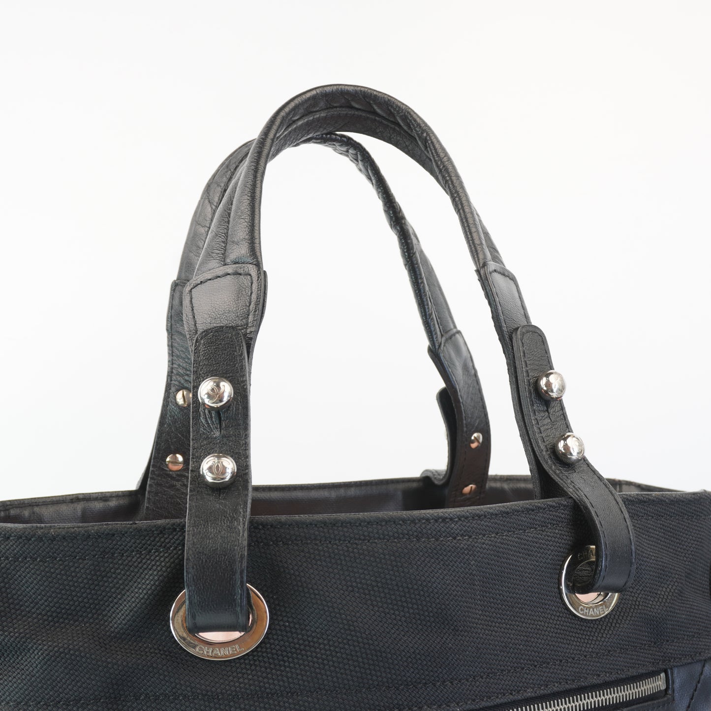 Chanel Biarritz Tote Black Quilted Canvas