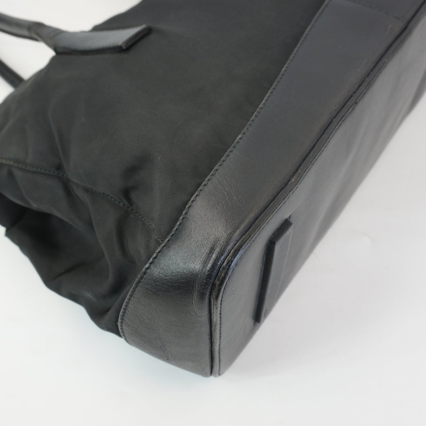 Prada Calf trimmed tessuto shoulder bag SHW Medium