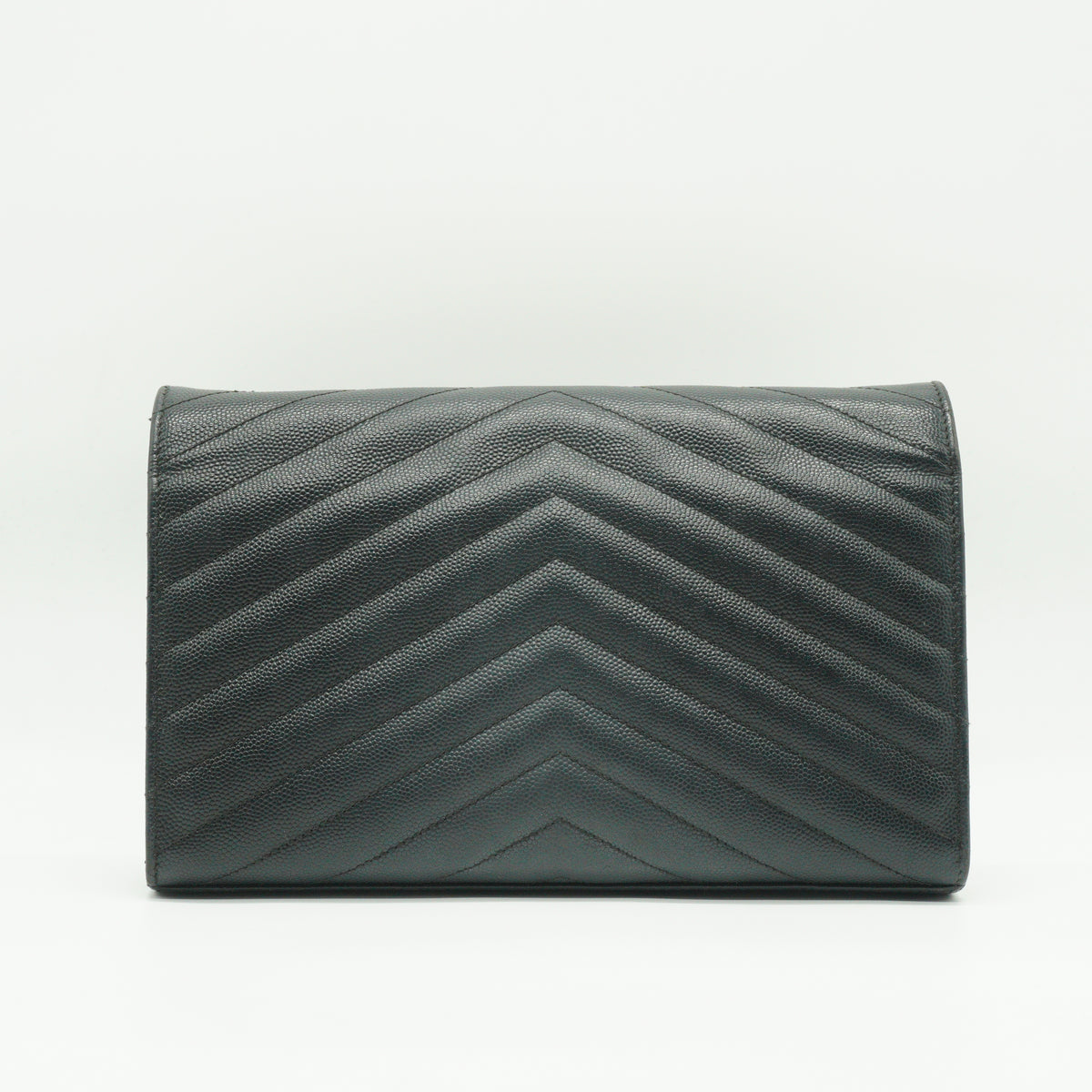 YSL	Cassandre Envelope Chain Wallet small black GHW