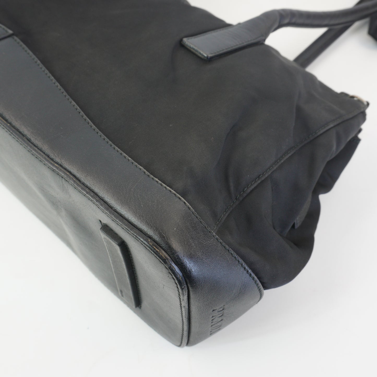 Prada Calf trimmed tessuto shoulder bag SHW Medium