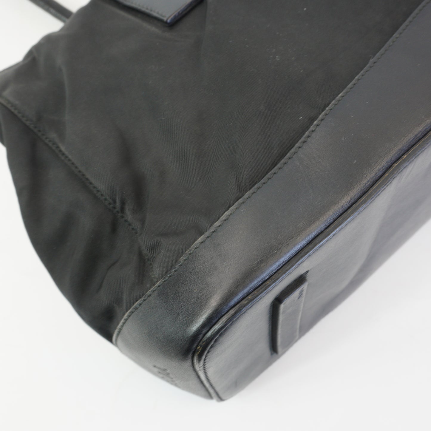 Prada Calf trimmed tessuto shoulder bag SHW Medium