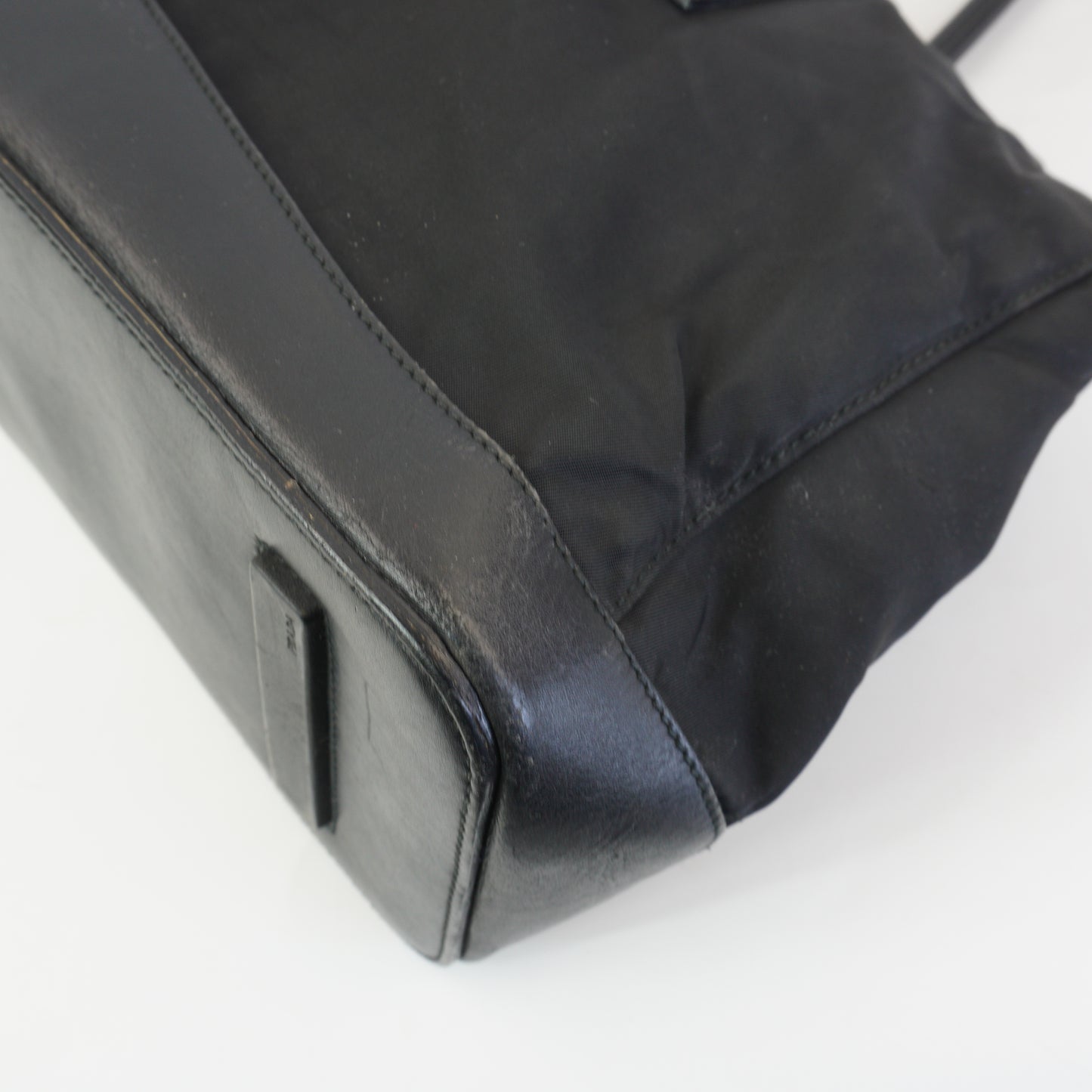 Prada Calf trimmed tessuto shoulder bag SHW Medium
