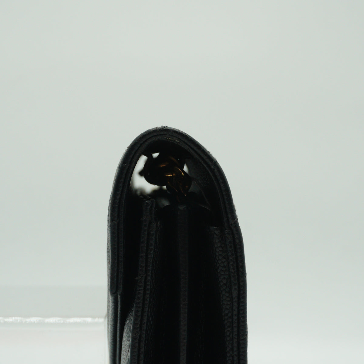 YSL	Cassandre Envelope Chain Wallet small black GHW