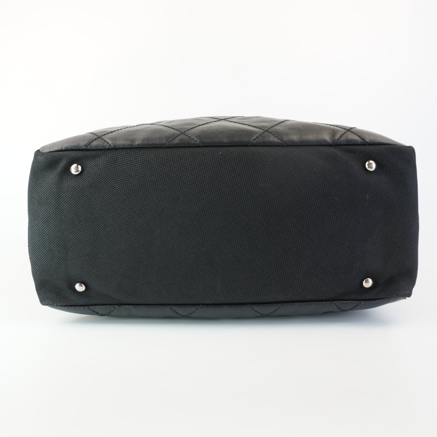 Chanel Biarritz Tote Black Quilted Canvas