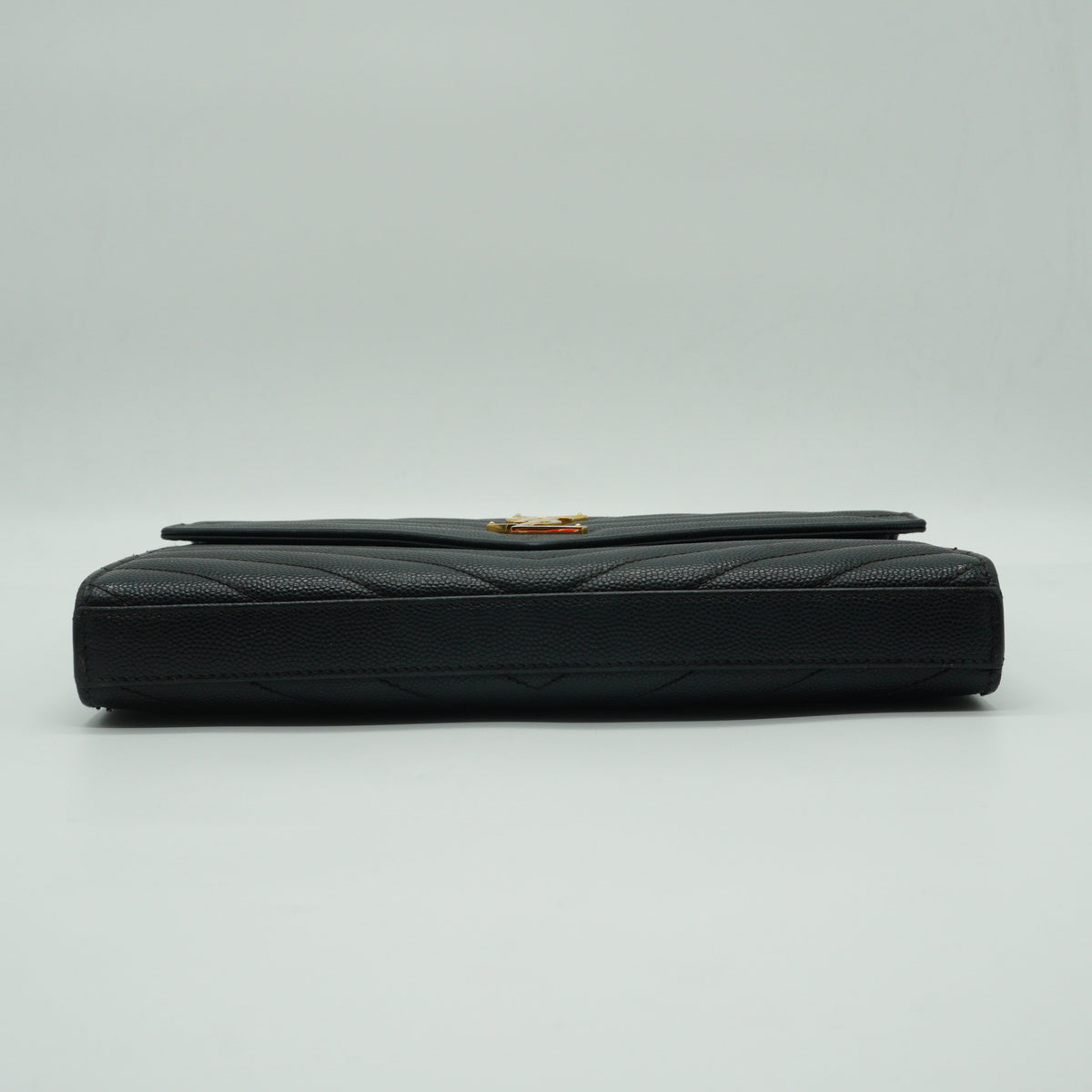 YSL	Cassandre Envelope Chain Wallet small black GHW