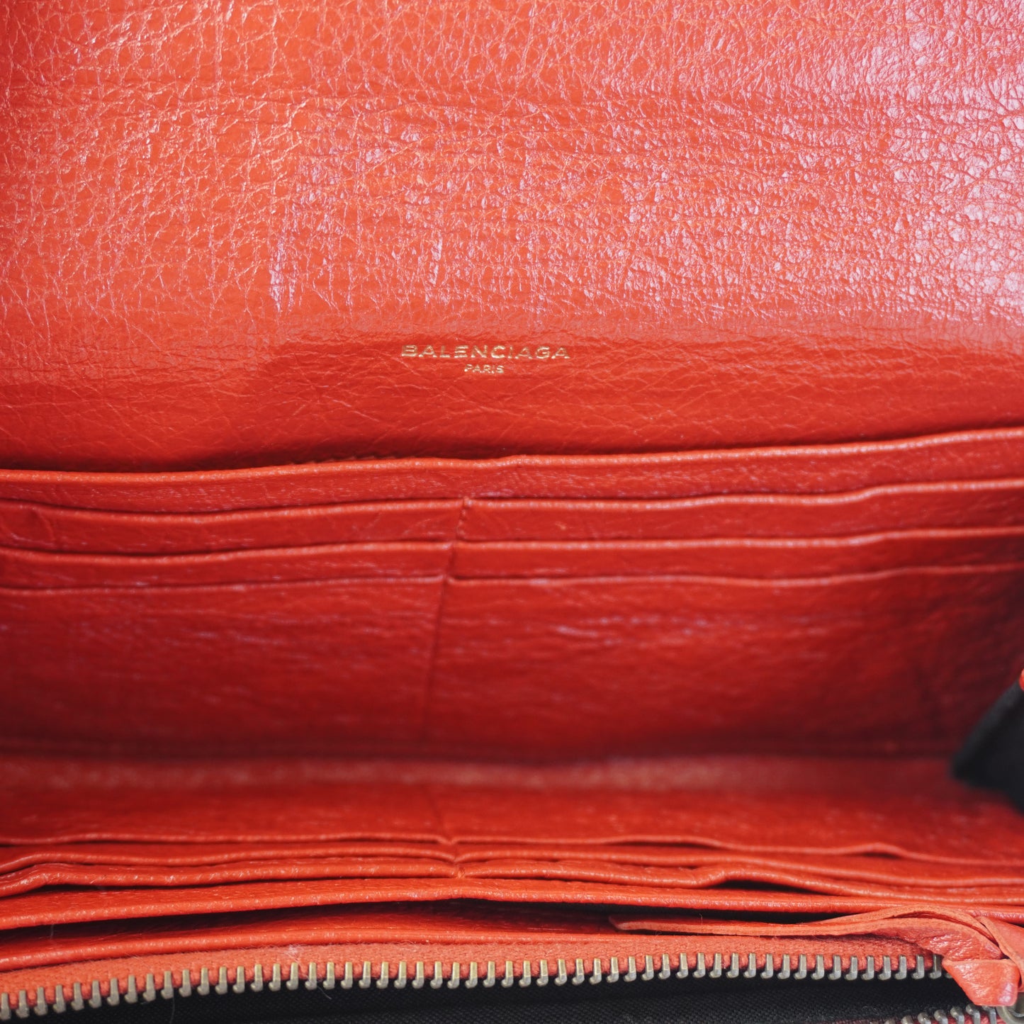 Balenciaga Classic Continental Red Wallet