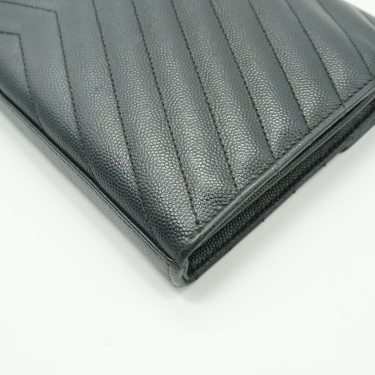 YSL	Cassandre Envelope Chain Wallet small black GHW