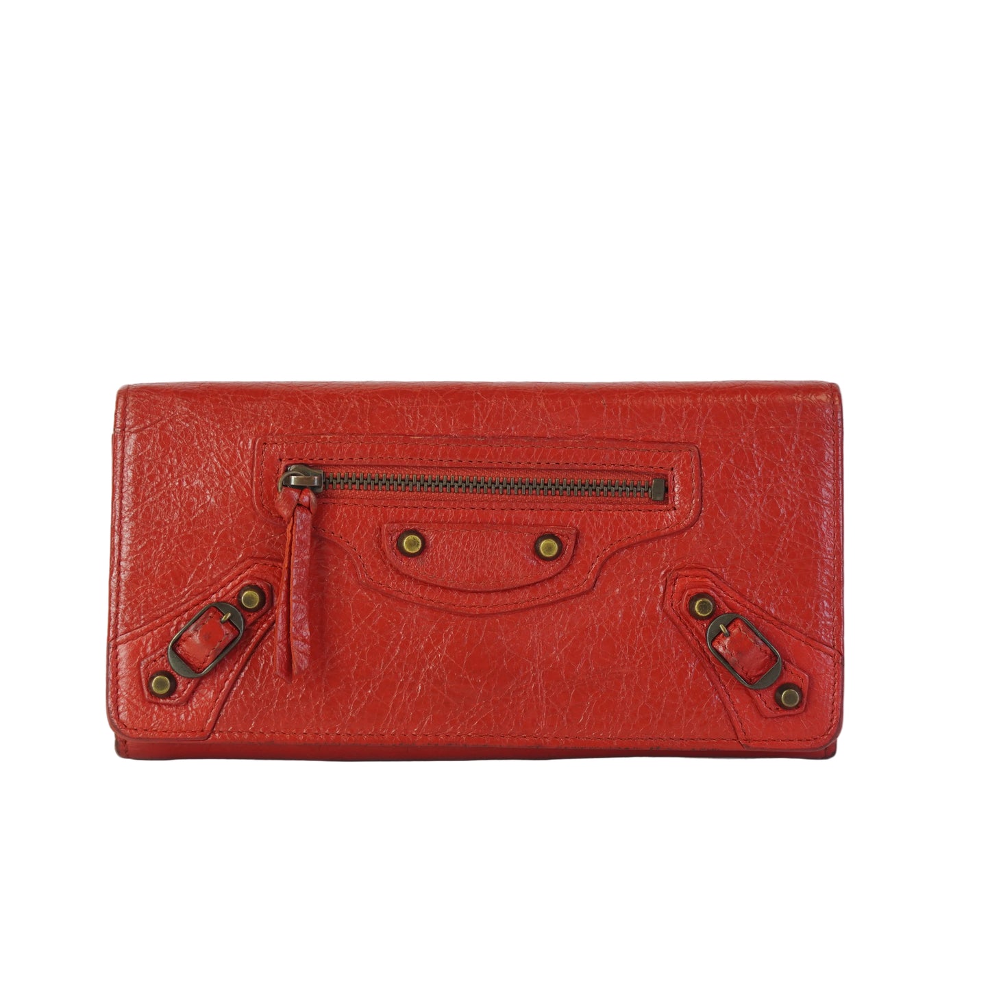 Balenciaga Classic Continental Red Wallet