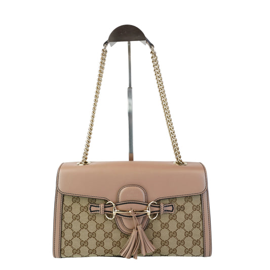 Gucci Medium Emily Chain Flap Beige/Pink