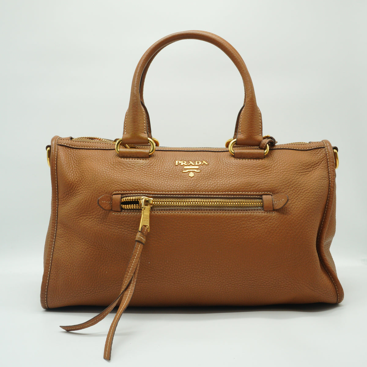 Prada Vitello Daino Bauletto Bag Medium GHW