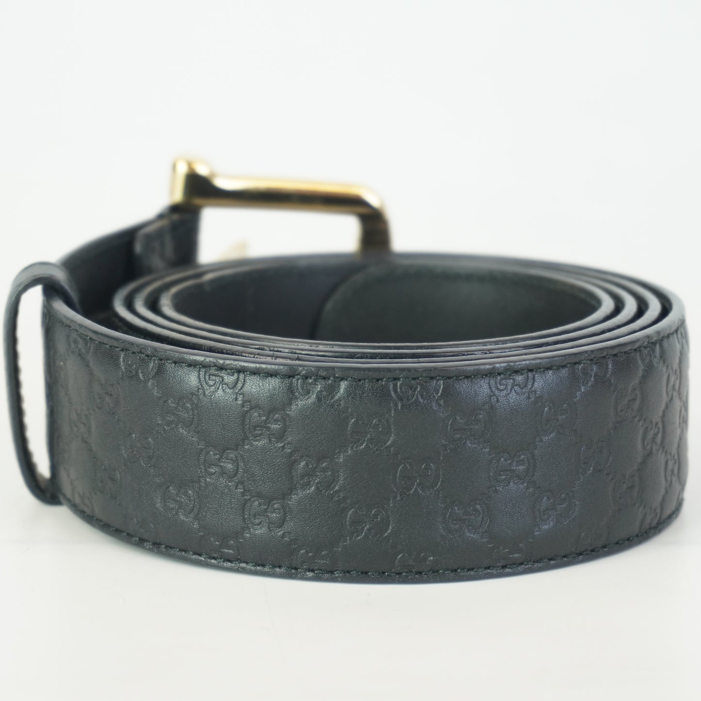 Gucci Microguccissima Belt Black 110