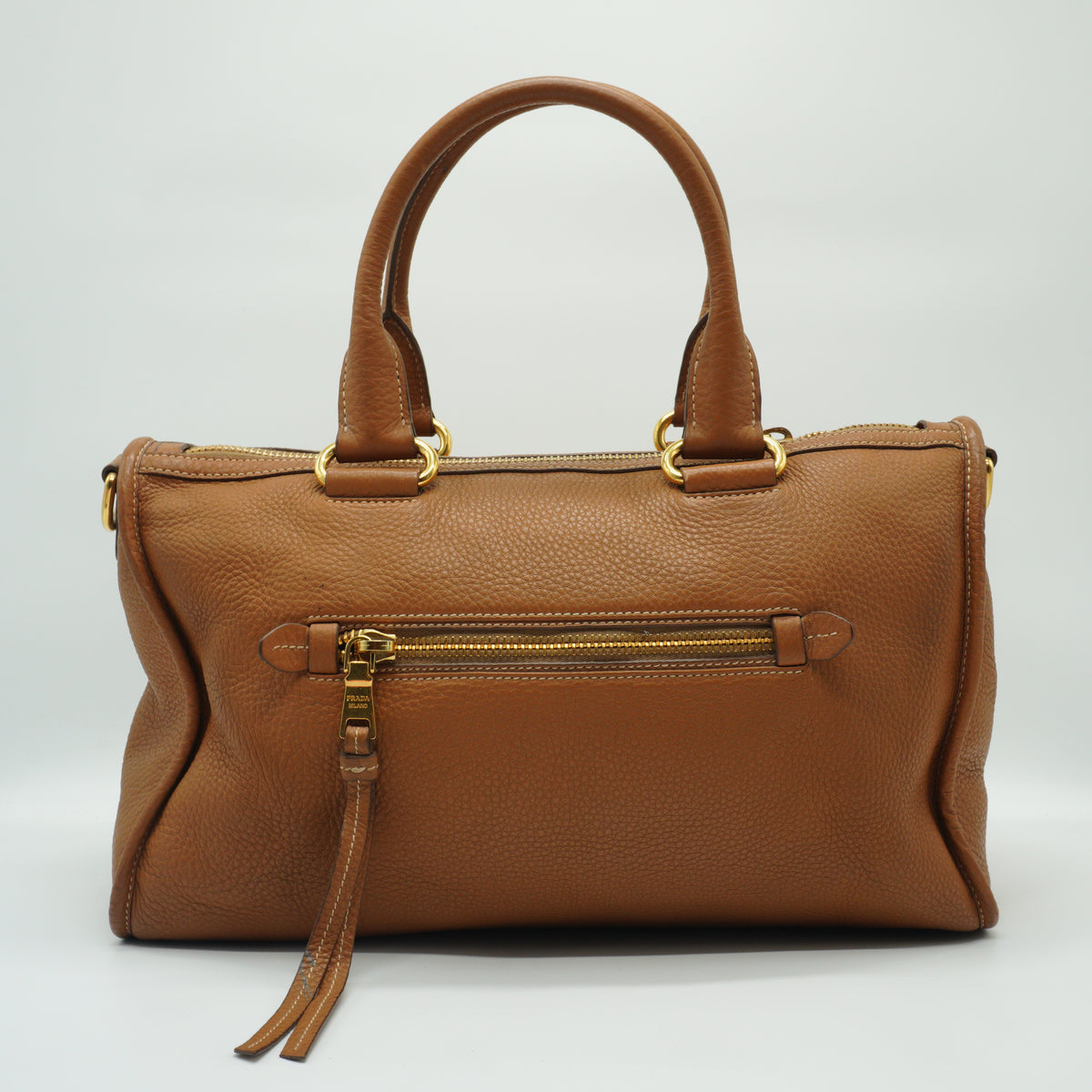 Prada Vitello Daino Bauletto Bag Medium GHW