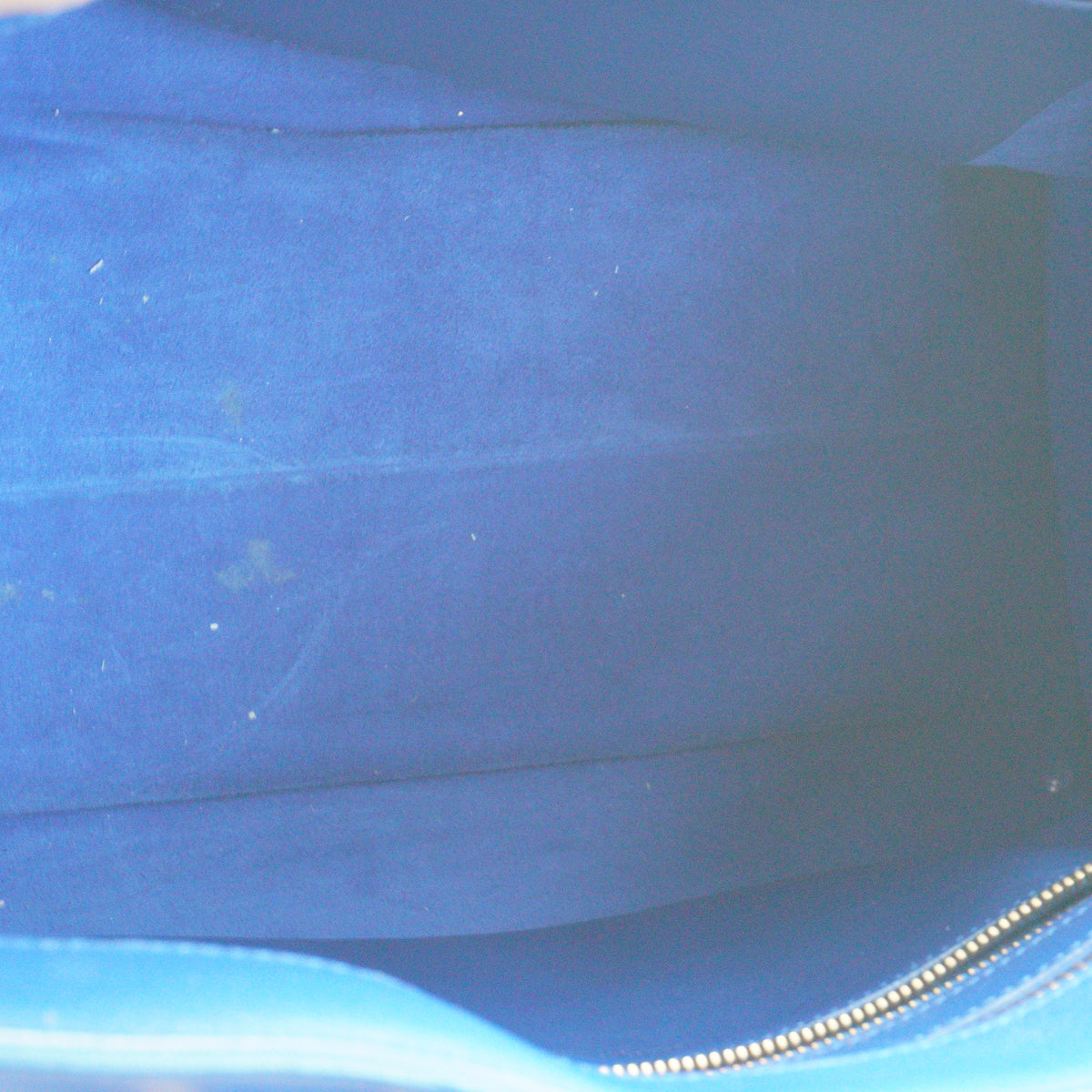 YSL Monogram Cabas handbag Blue Large GHW