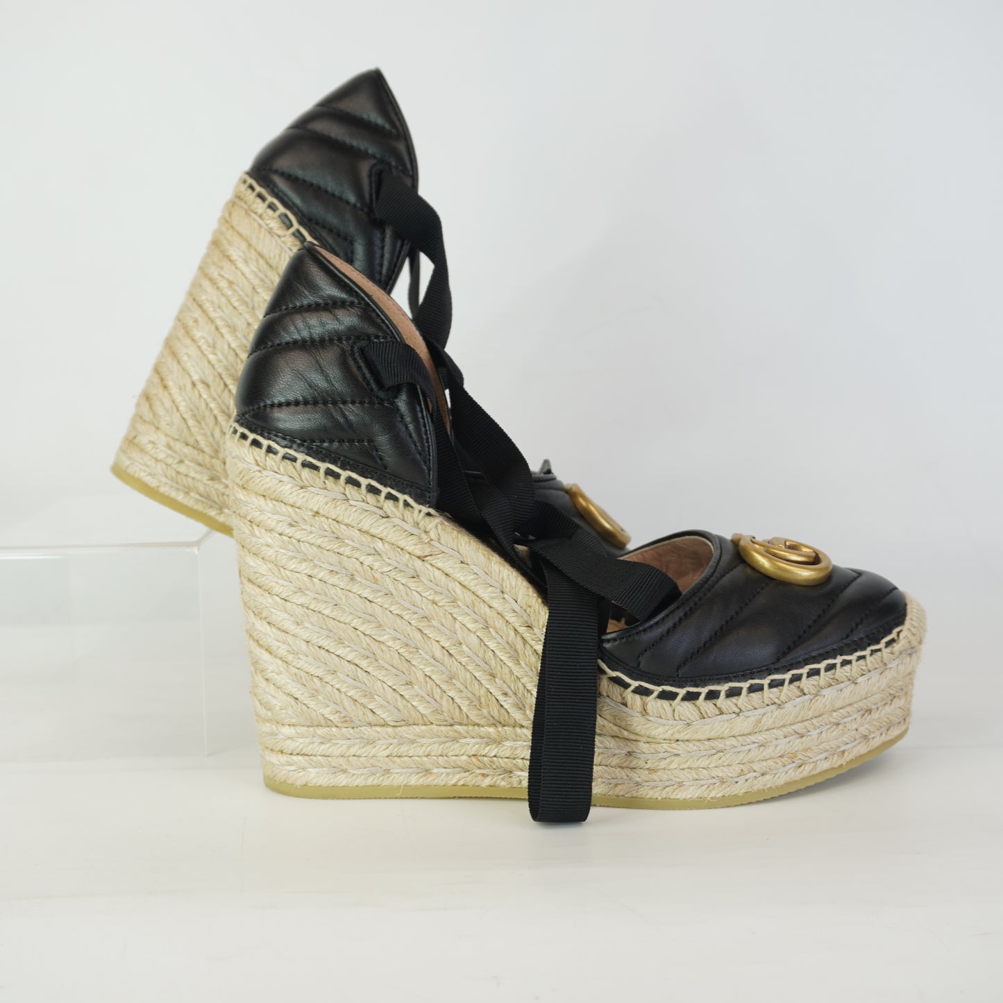 Gucci GG Marmont Ankle Wrap Espadrille S.37 1/2