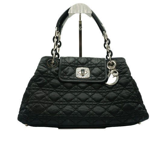 Dior	Cannage Charming Lock Tote Bag Black Medium  SHW