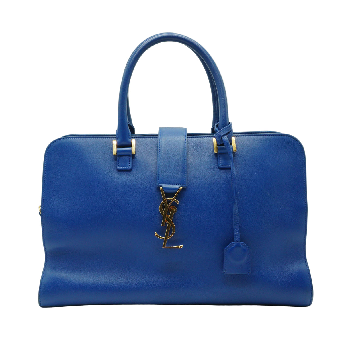 YSL Monogram Cabas handbag Blue Large GHW