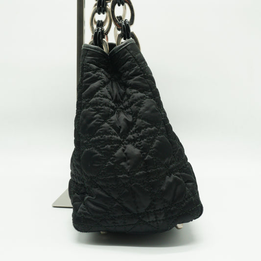 Dior	Cannage Charming Lock Tote Bag Black Medium  SHW