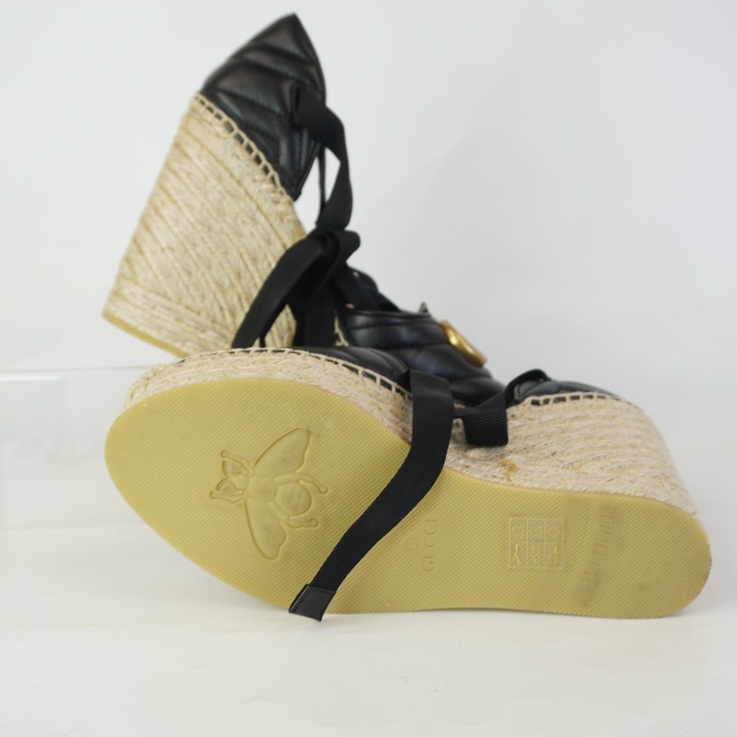 Gucci GG Marmont Ankle Wrap Espadrille S.37 1/2