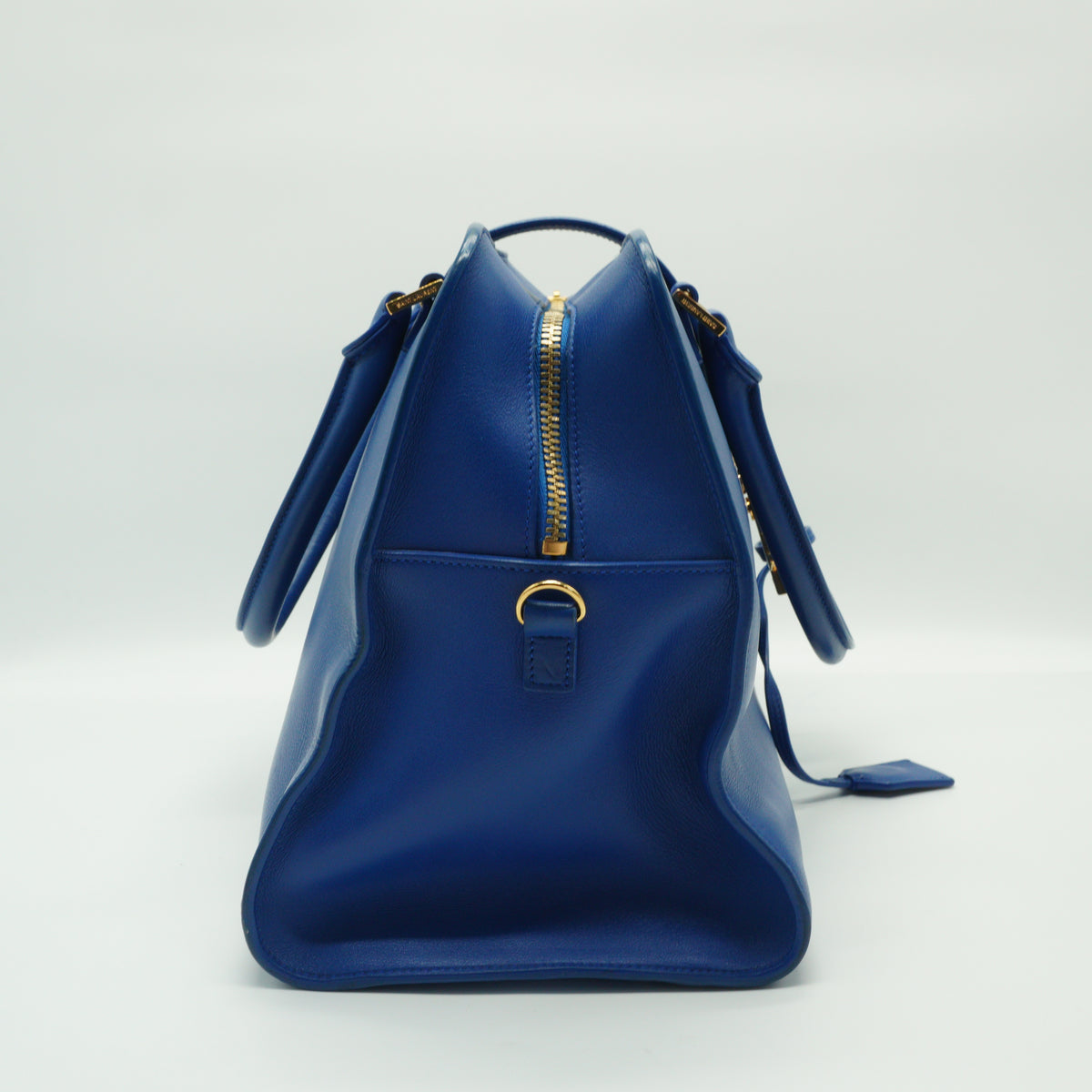 YSL Monogram Cabas handbag Blue Large GHW