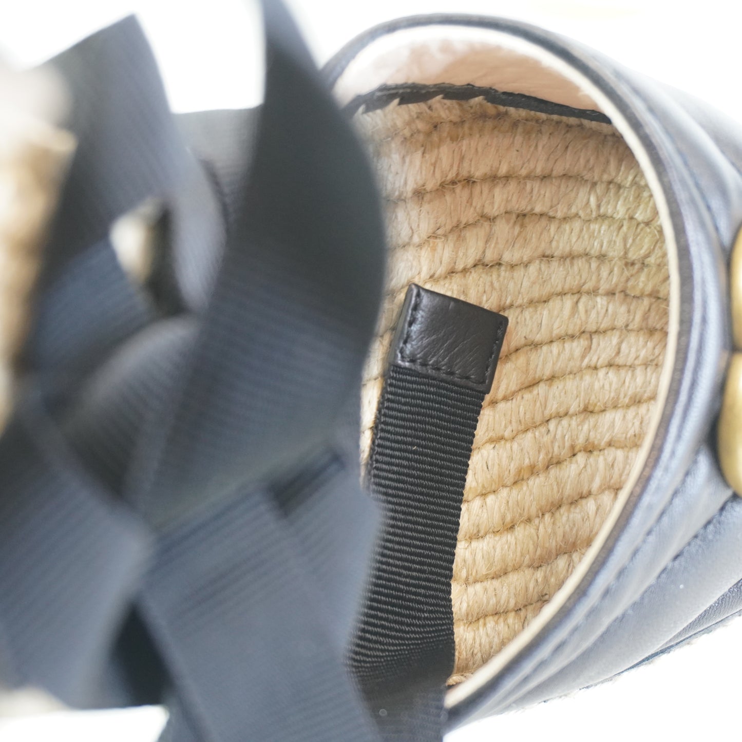 Gucci GG Marmont Ankle Wrap Espadrille S.37 1/2